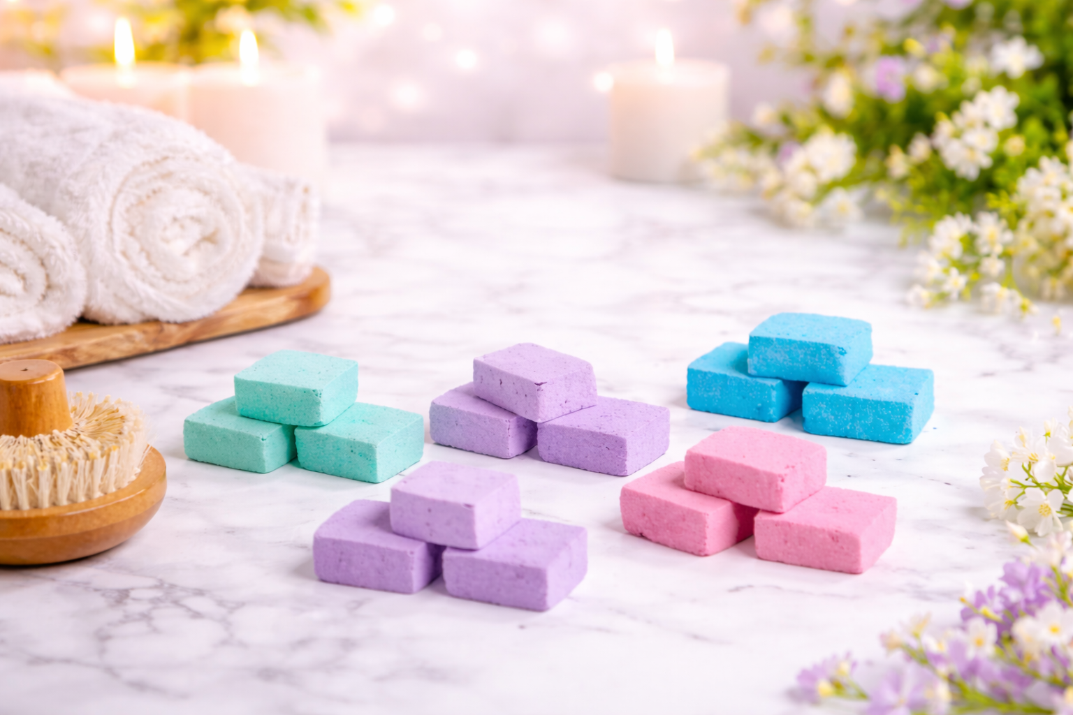 Bombes de bain effervescentes